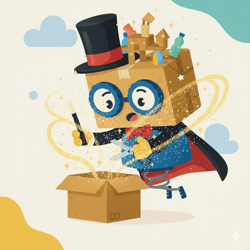 Tapo character showing kids how to use everyday items for adventures - Step 2